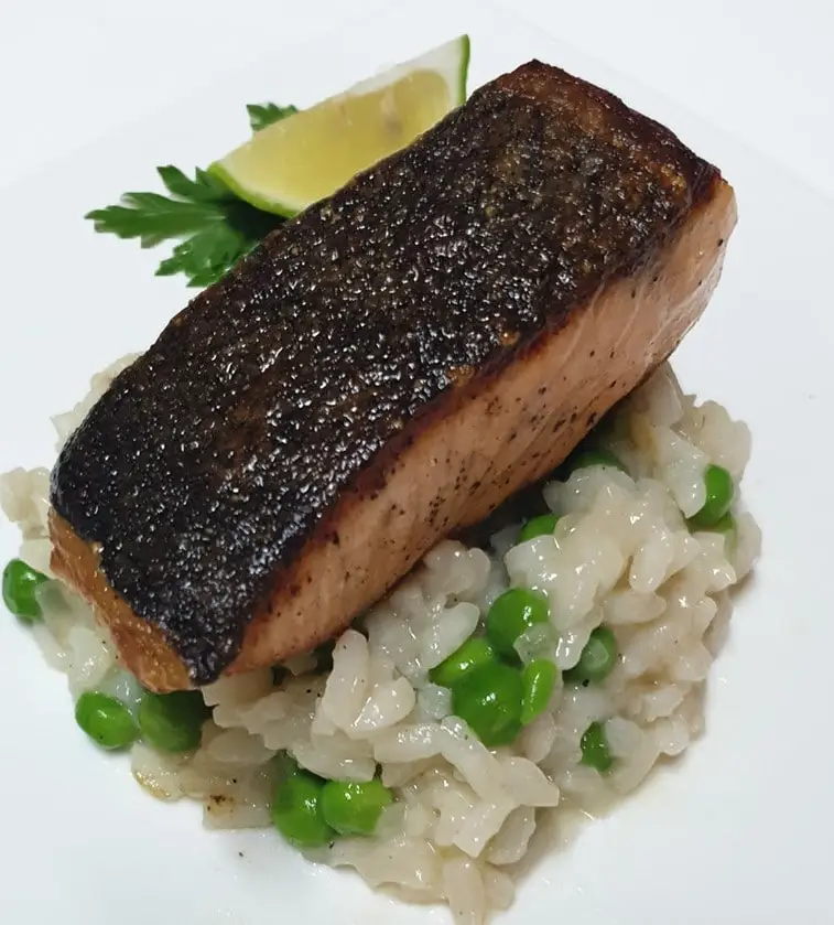 salmon and pea risotto recipe