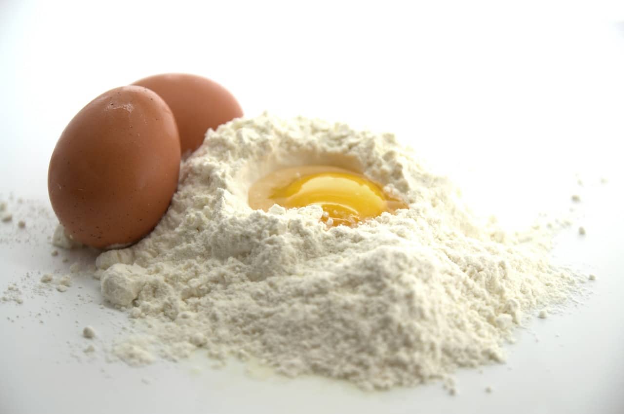 egg, flour, food