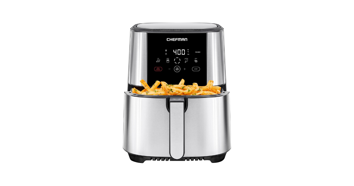 Chefman Stainless Steel TurboFry Touch Air Fryer 5 Quart