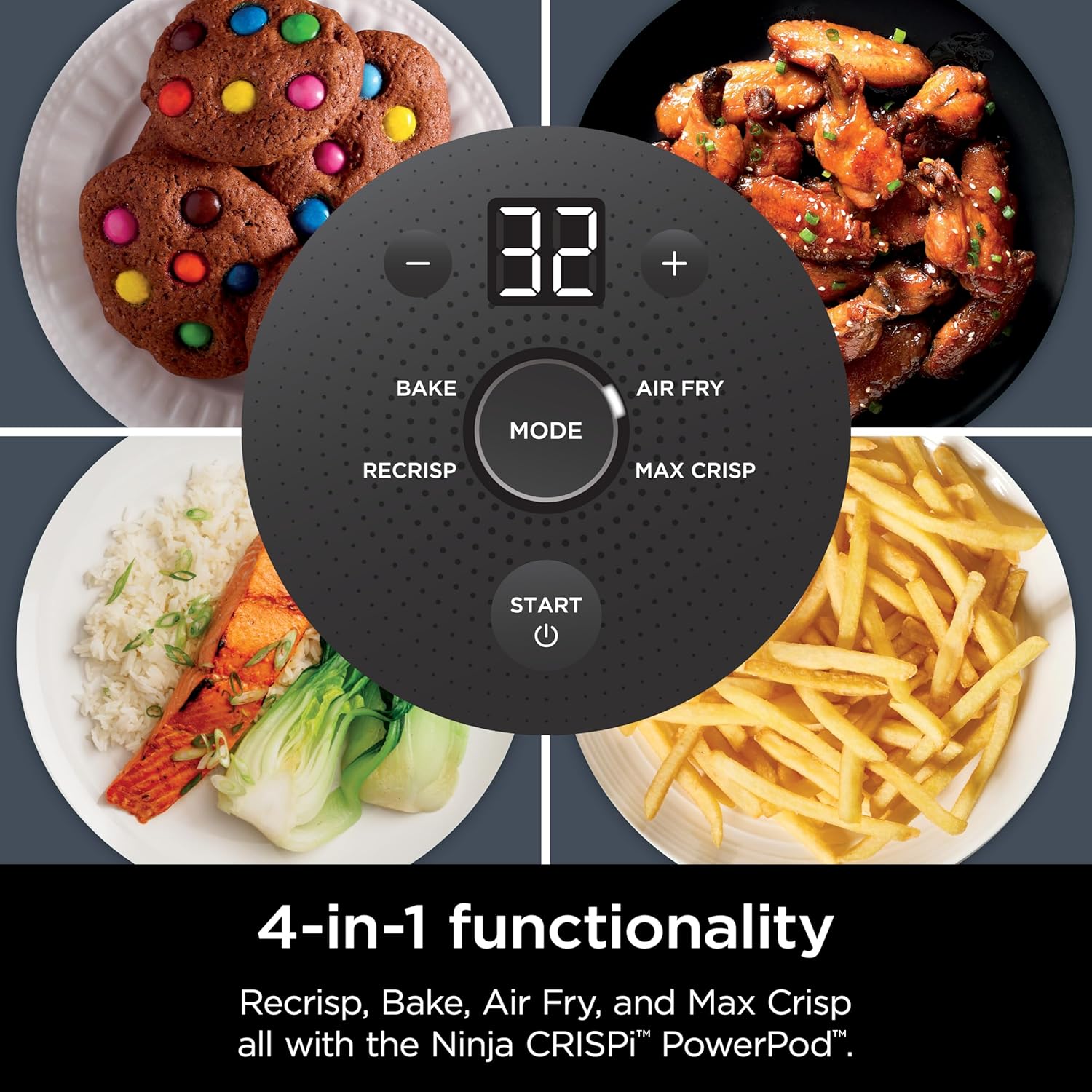 Recommended non-toxic glass Ninja microwave air fryer with storage lids