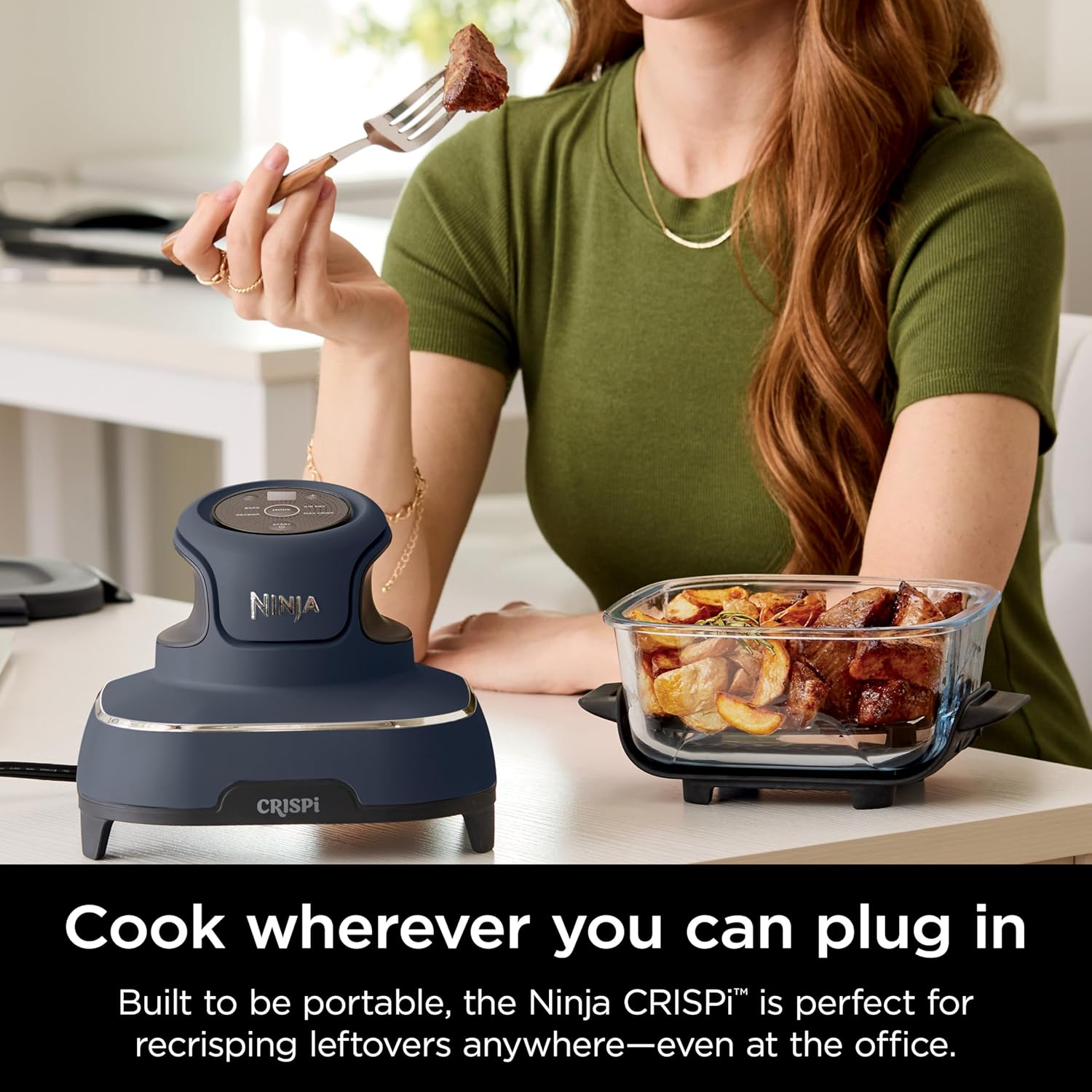 Recommended non-toxic glass Ninja microwave air fryer with storage lids